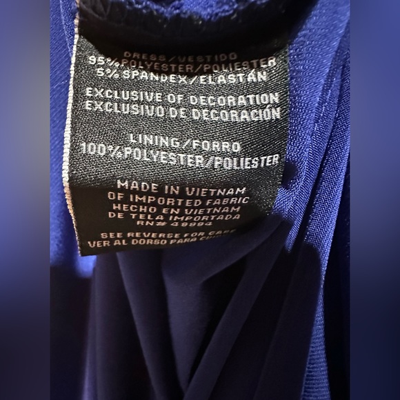 R&M Richards Twist Detail One-Shoulder Beaded Waist Jersey Dress Multiple Sizes - Picture 6 of 8